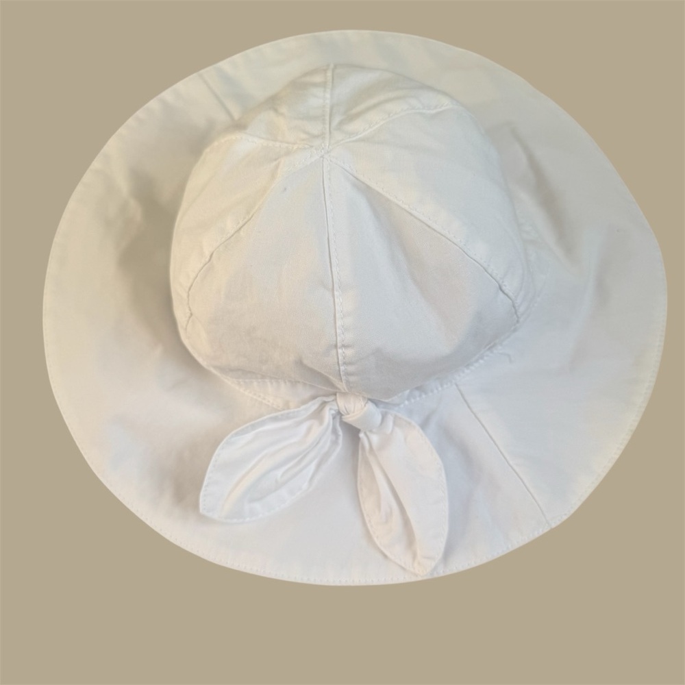 White Baby & Toddler Girls 100% Cotton Sun Hat for Sun Protection Beach or Pool